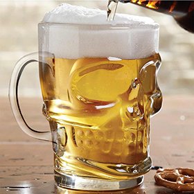 Doodshoofd bierglas 700 ml